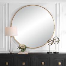 Junius-Large Gold Round Mirror