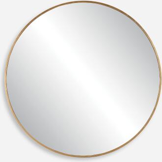 Junius-Large Gold Round Mirror