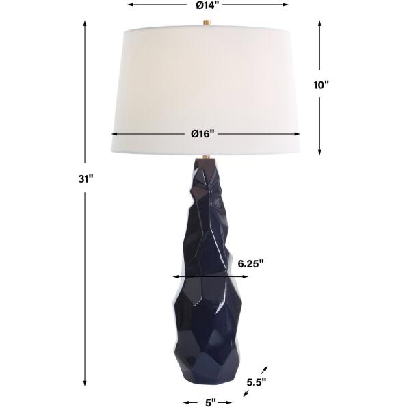 Kavos Geometric Blue Table Lamp