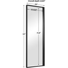 Kahn-Oversized Black Rectangular Mirror