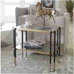 Uttermost Kentmore Glass Side Table