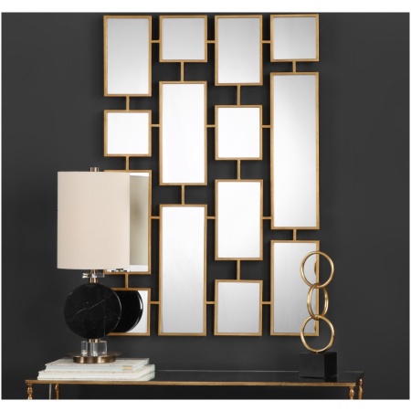 Uttermost Kennon Forged Gold Rectangles Mirror