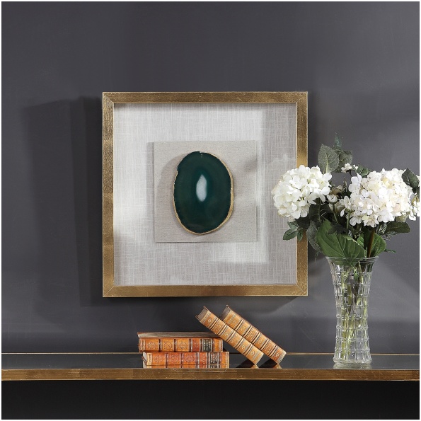 Uttermost Keeva Agate Stone Shadow Box