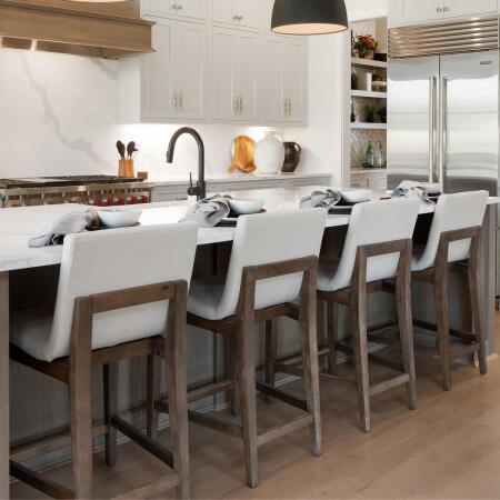 Uttermost Klemens Linen Counter Stool