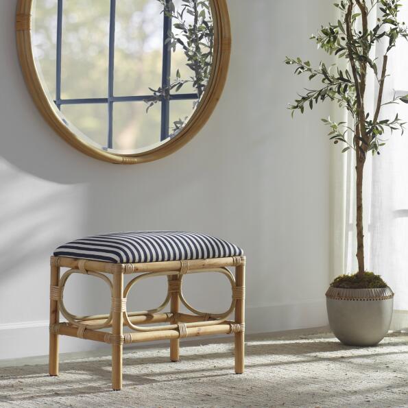 Uttermost Laguna Small Striped Bench
