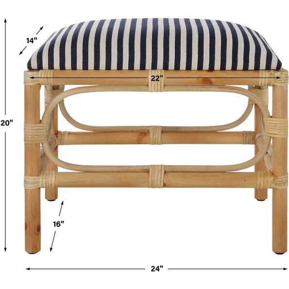 Laguna Small Striped Bench