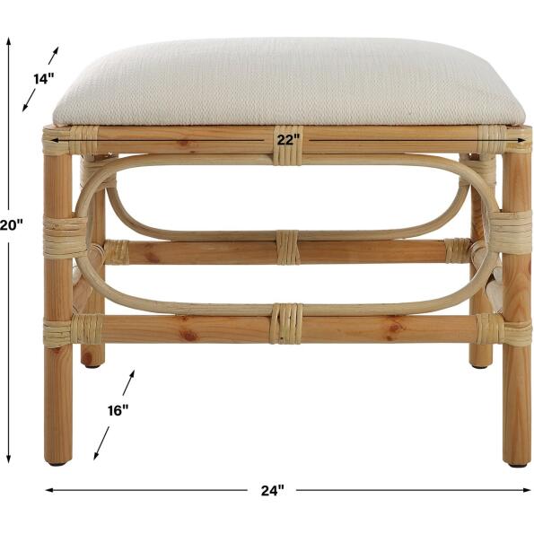 Laguna Small White Bench