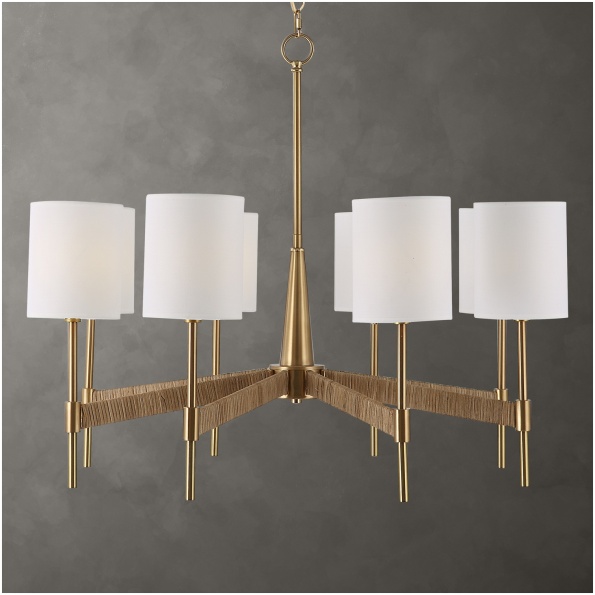 Uttermost Lautoka Rattan 8 Light Chandelier