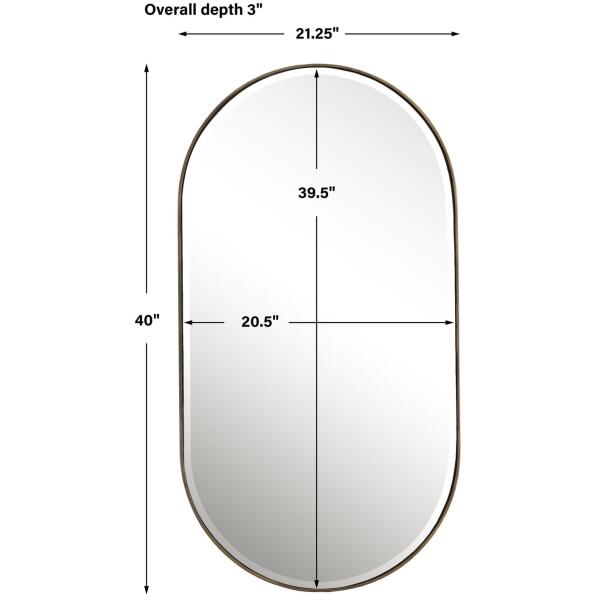 Lago Oval Gold Mirror