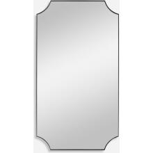 Lennox-Black Scalloped Corner Mirror