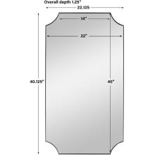 Lennox-Black Scalloped Corner Mirror