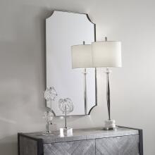 Lennox-Nickel Scalloped Corner Mirror