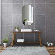 Lennox-Nickel Scalloped Corner Mirror