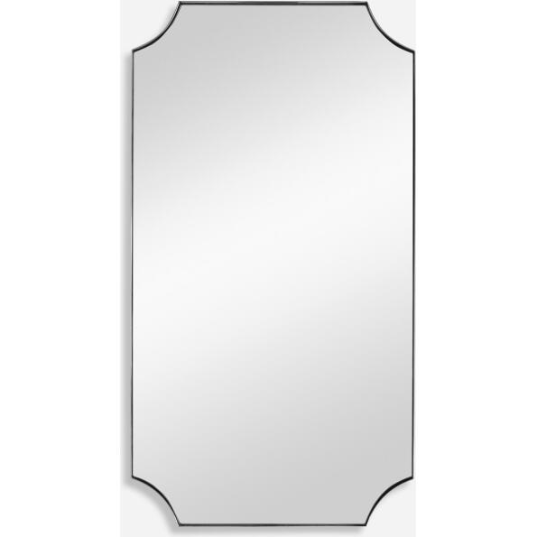 Lennox-Nickel Scalloped Corner Mirror