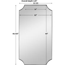 Lennox-Nickel Scalloped Corner Mirror