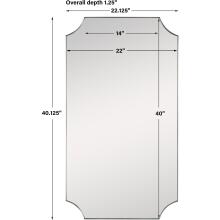 Lennox-Brass Scalloped Corner Mirror