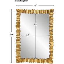 Lev-Antique Gold Mirror