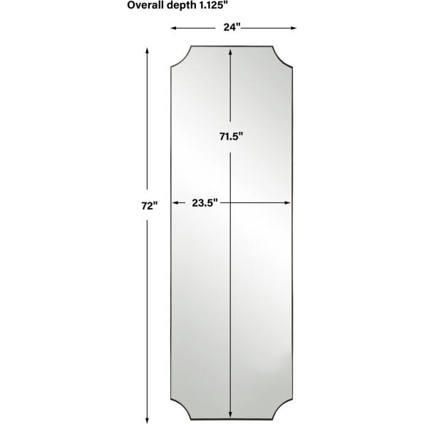 Lennox Nickel Tall Mirror