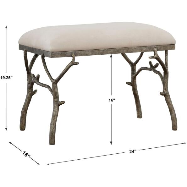 Lismore Small Fabric Bench
