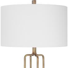 Link-Brushed Gold Floor Lamp