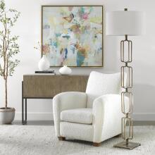 Link-Brushed Gold Floor Lamp