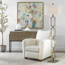 Link-Brushed Gold Floor Lamp