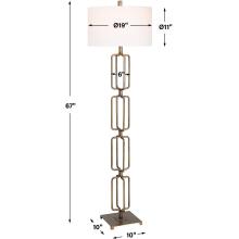 Link-Brushed Gold Floor Lamp