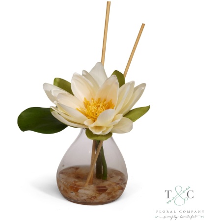 Lotus in Clear Vase - 7L x 7W x 20H Floral Arrangement