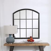 Lyda-Aged Black Arch Mirror