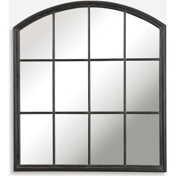 Lyda-Aged Black Arch Mirror