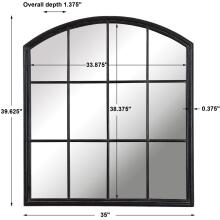 Lyda-Aged Black Arch Mirror