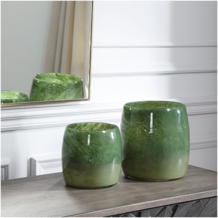 Uttermost Matcha Green Glass Vases