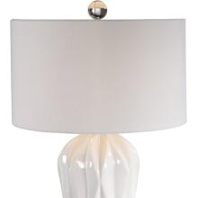 Malena-Glossy White Table Lamp