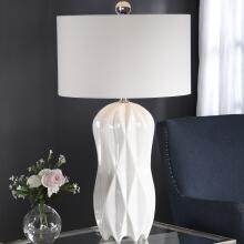 Malena-Glossy White Table Lamp