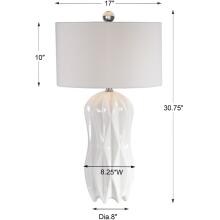 Malena-Glossy White Table Lamp