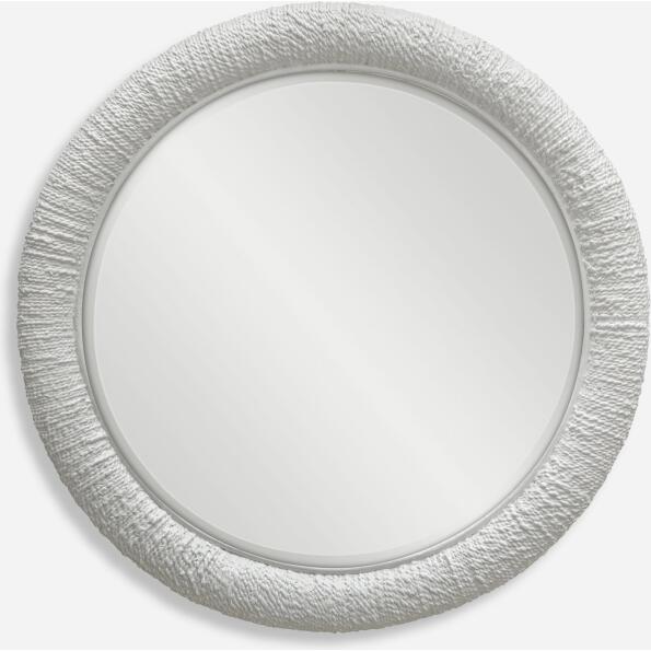 Mariner-White Round Mirror
