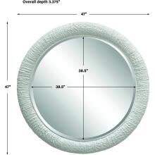 Mariner-White Round Mirror