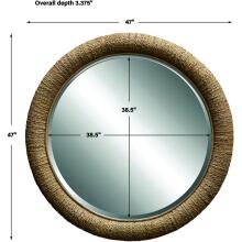 Mariner-Natural Round Mirror