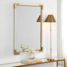 Malik-White & Gold Mirror