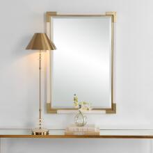 Malik-White & Gold Mirror