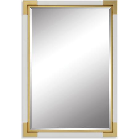 Malik-White & Gold Mirror