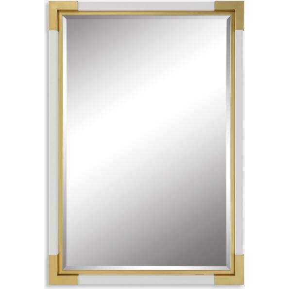 Malik-White & Gold Mirror