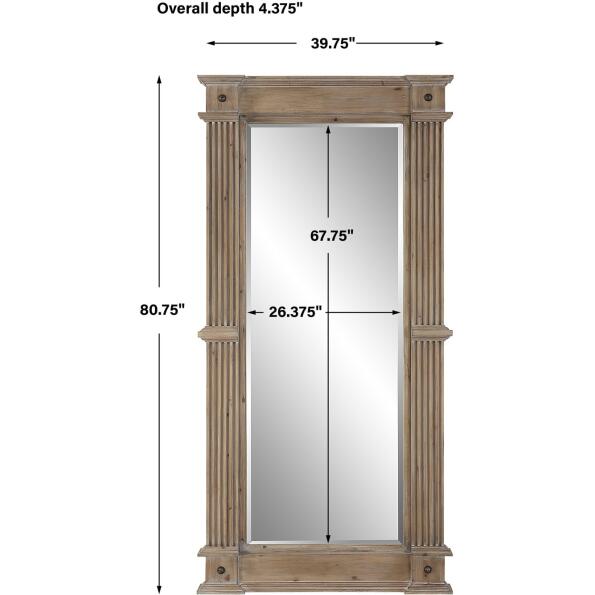 McAllister Natural Wood Oversized Mirror