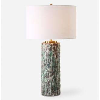 Meltdown-Ivory Teal Table Lamp