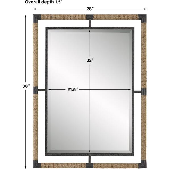 Melville Iron & Rope Mirror