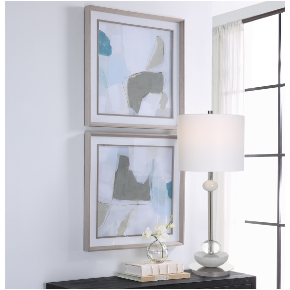 Mist Shapes Framed Prints