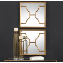 Misa-Gold Square Mirrors S/2