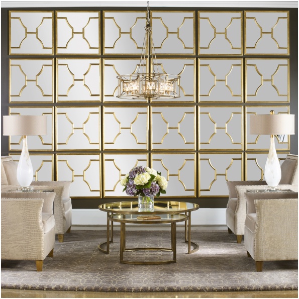 Uttermost Misa Gold Square Mirrors S/2
