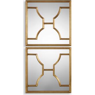 Misa-Gold Square Mirrors S/2