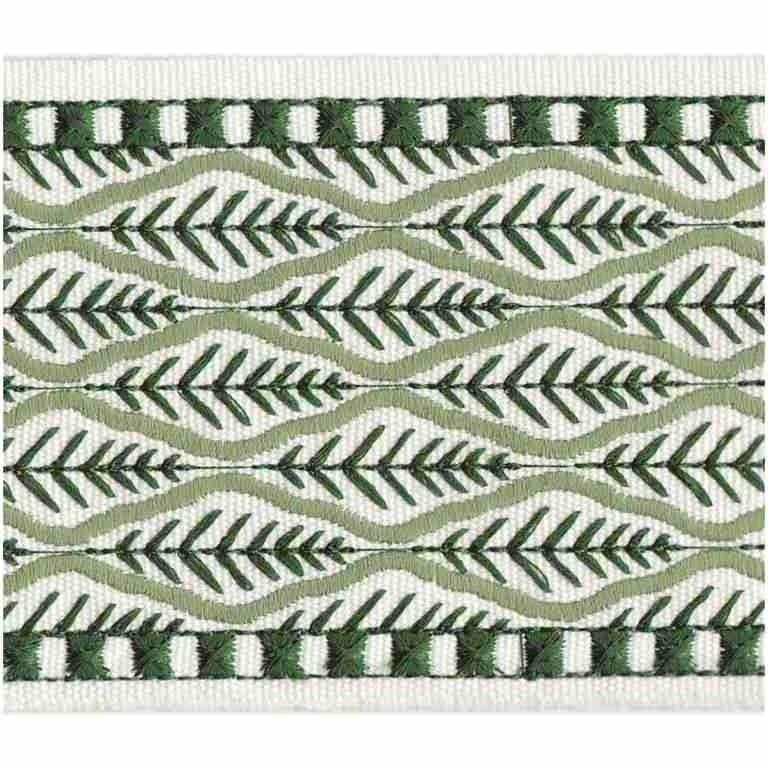 Mimosa Tape/Green - Tape Trim - Frisco